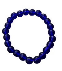 Produktbeskrivelse: Plastik perlearmbånd "Inger" - kongeblå🌈🌼